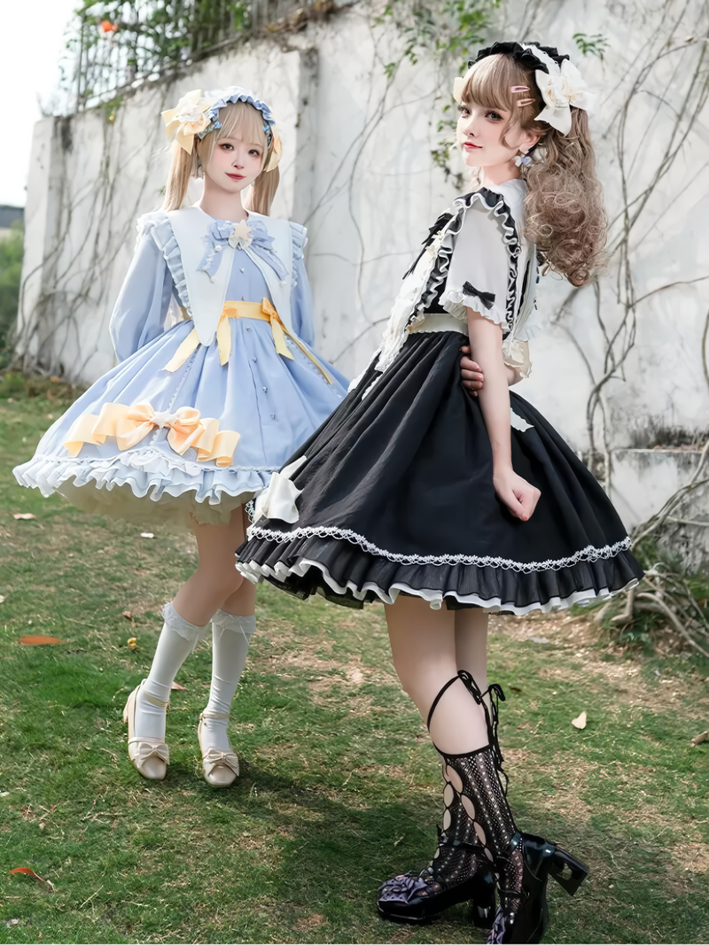 Magical Girl Sleeping Star Ribbon Lolita Dress