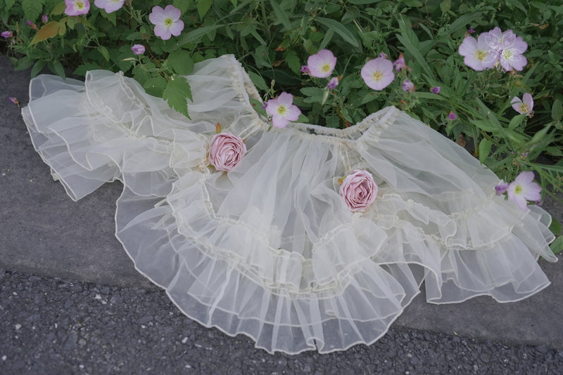 [pre-order Deadline: July 4] Monet Garden Oil Handle Classical Bustier Top + Skirt + Tulle Veil + Ribbon