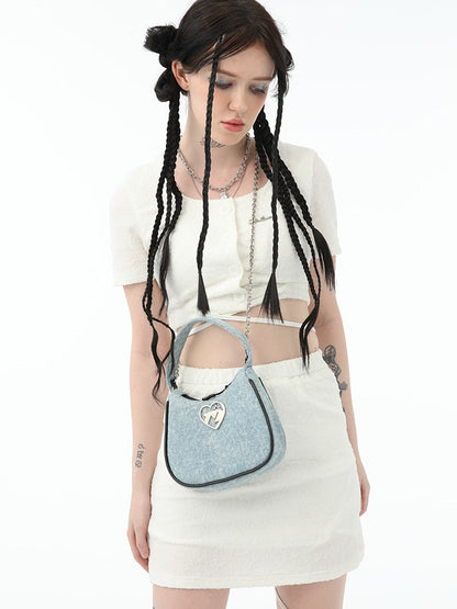 Y2k Original Hobo American Retro Old Denim Bag