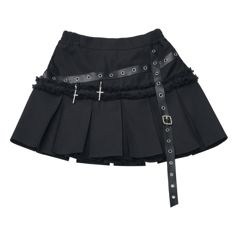 College Roll Up Shirt + Skirt + Tie