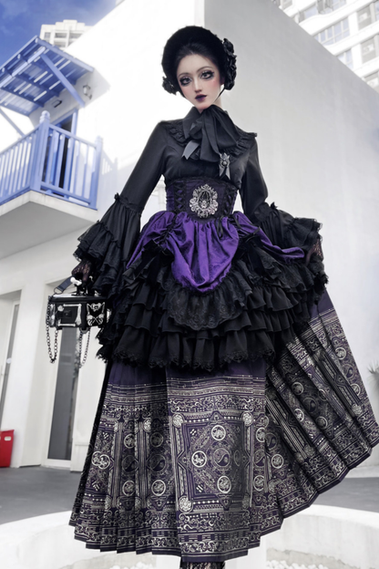 Moon River Gothic Skirt + Cape + Top + Bow