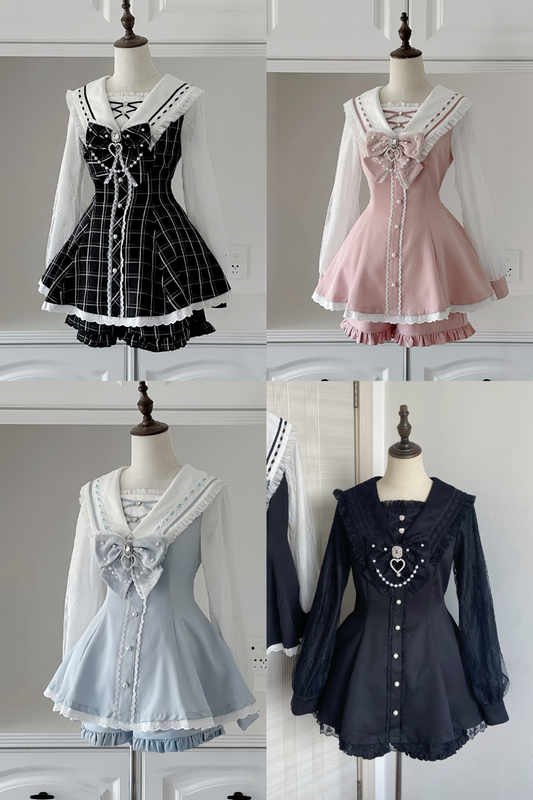 Jirai Sweetheart Peplum Top + Shorts