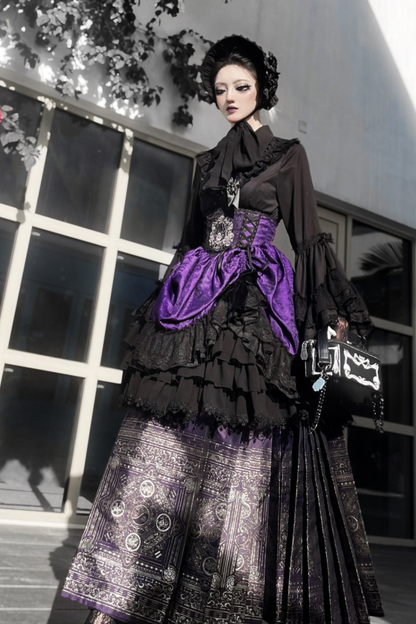 Moon River Gothic Skirt + Cape + Top + Bow