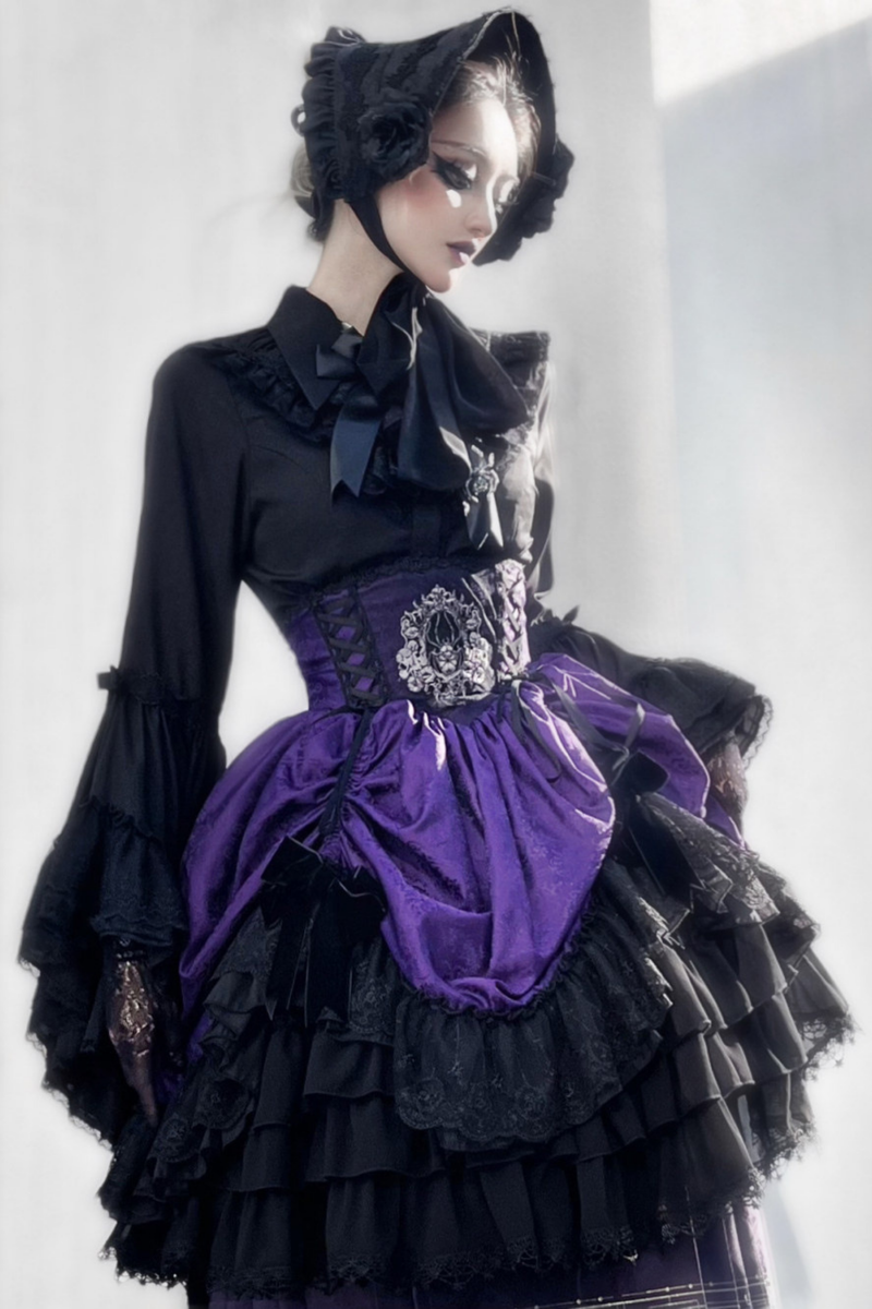 Moon River Gothic Skirt + Cape + Top + Bow