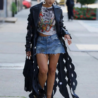 Leather Cardigan