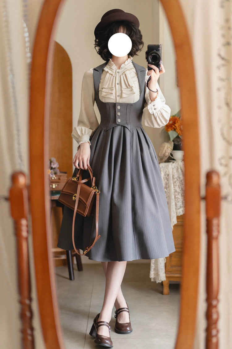 [forest Knows Fall] Sleeveless Classic Bust-support Lolita Dress 2 Colors