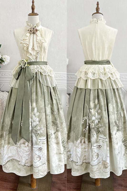 [pre-order] Timeless Classic Sleeveless Top + Retro Skirt