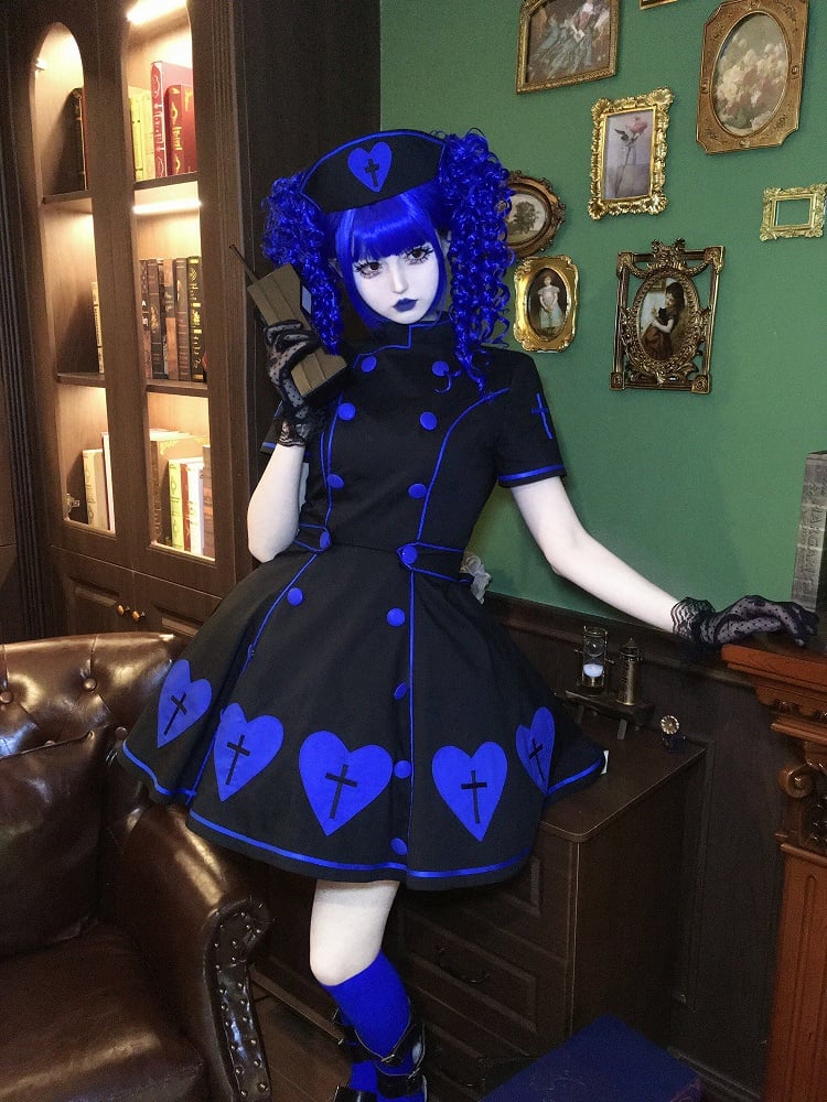 [pre-order Deadline: May 4] Heart Cross Nurse Cosplay Lolita Dress