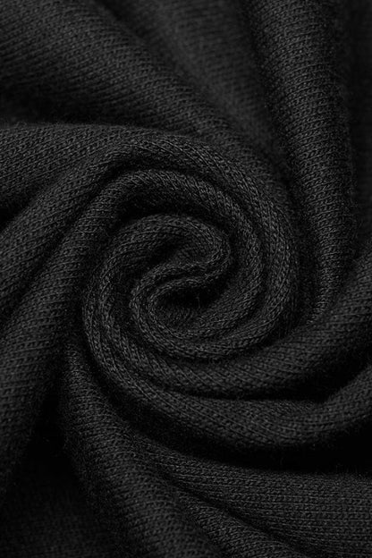 Black Lapel Collar Stitching Irregular Hem Webbing Buckle Steampunk Vest