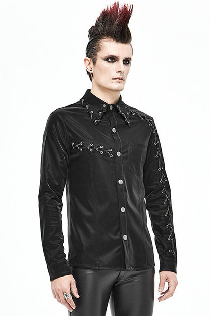 Black Rock Drawstring Punk Blouse
