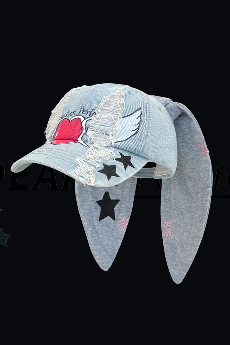 Dark Graffiti Denim Baseball Cap