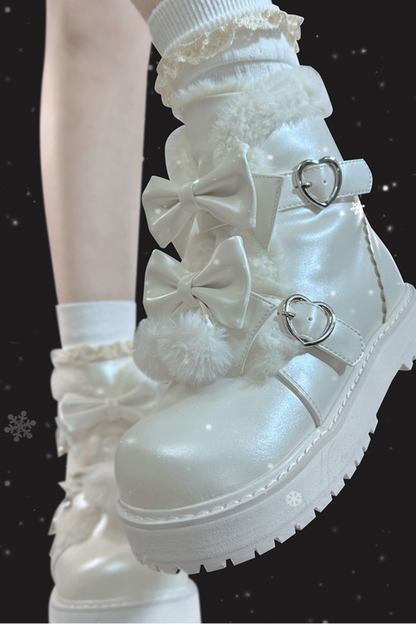 Ribbon Platform Sole Boots