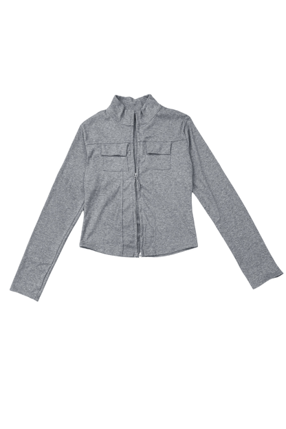 Slim Zip Cardigan