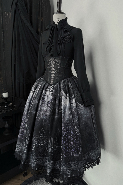 Gothic Lolita Jumper Skirt + Jacket + Skirt + Shirt + Corset + Accessories