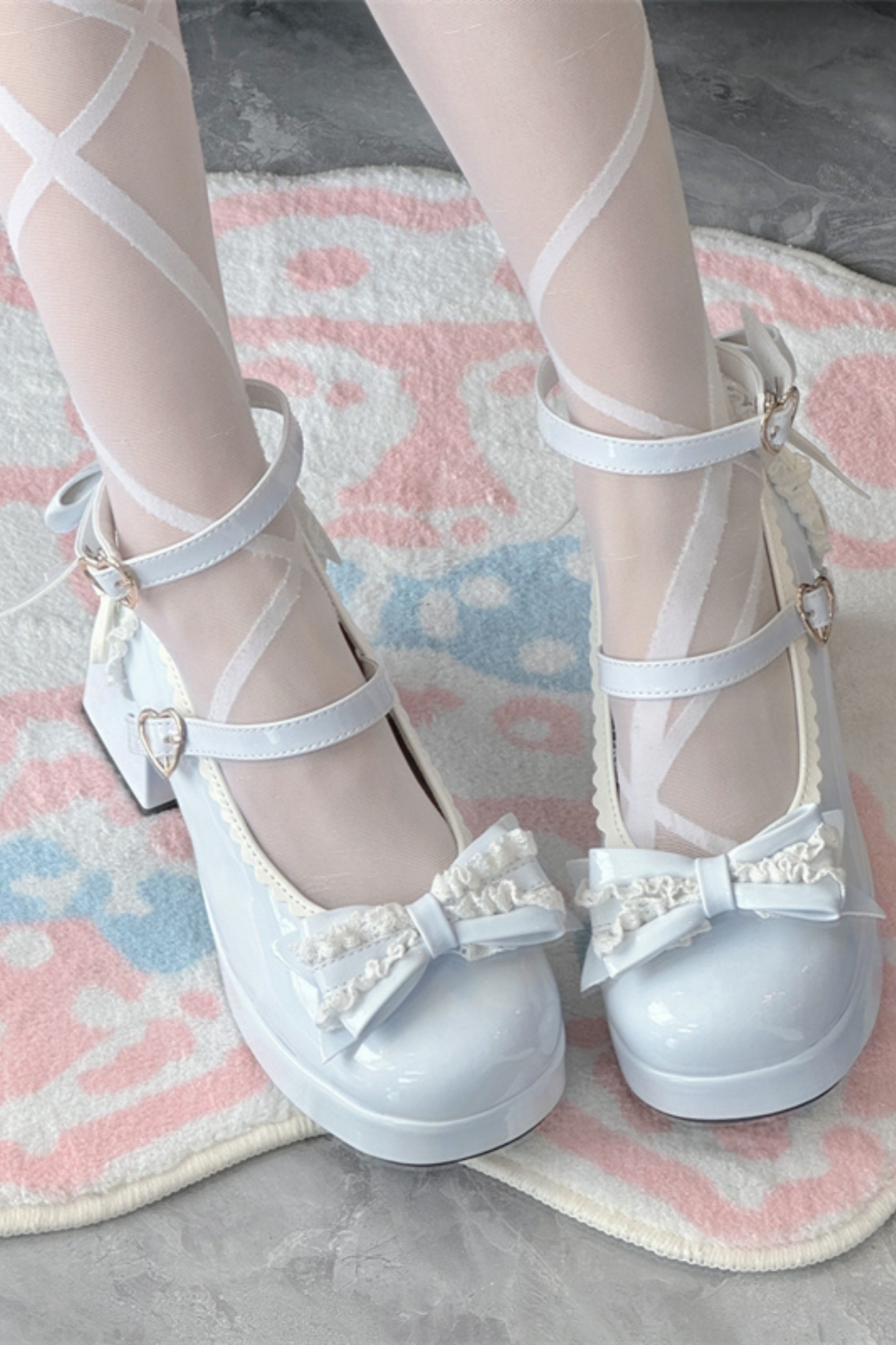 Ruffle Ribbon Lolita Shoes