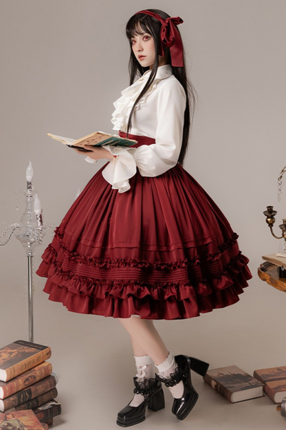 [pre-order] Classic Shirt + Ruffled Retro Lolita Skirt