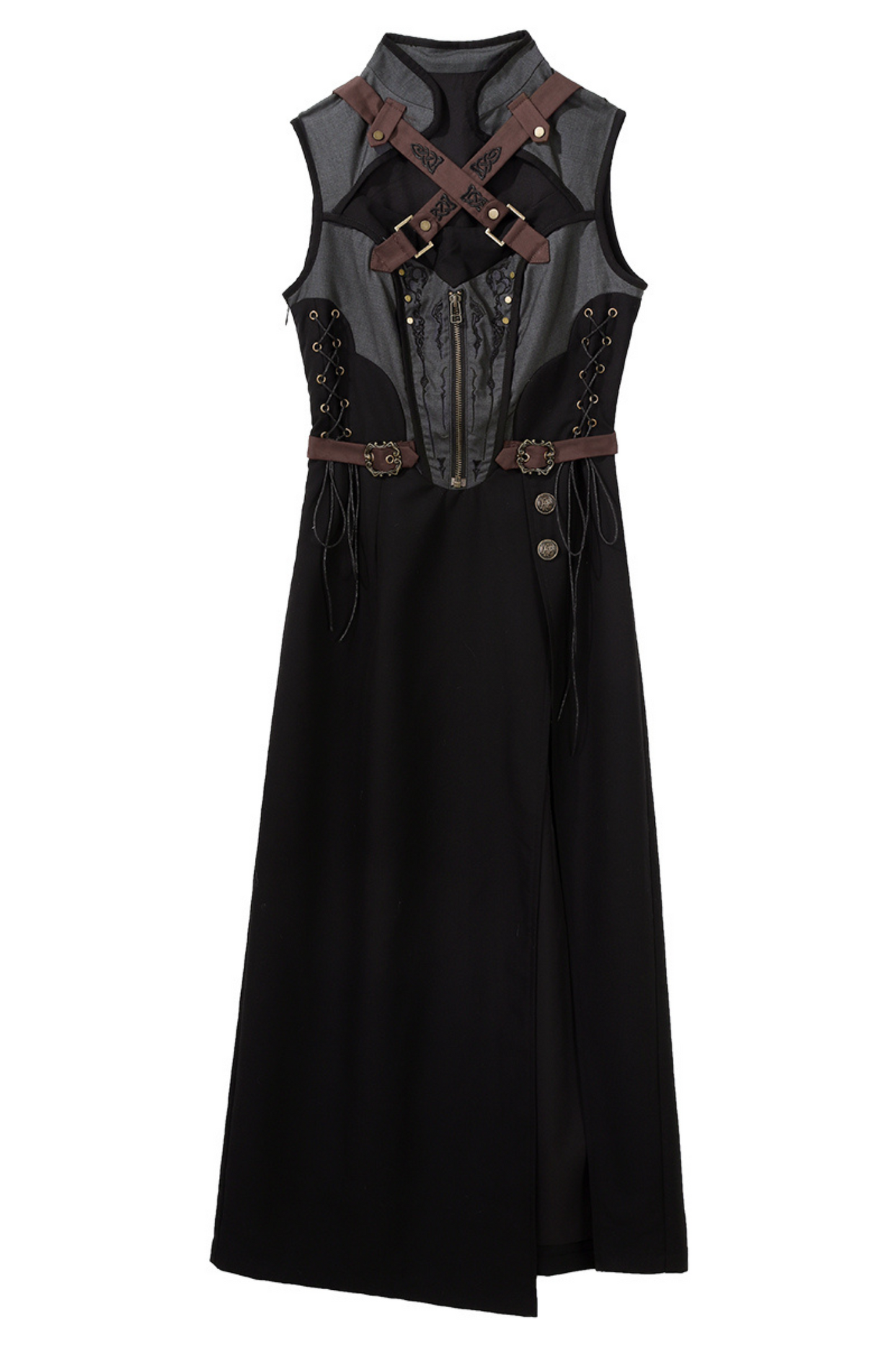 [reserved Item] Punk Style Dark Gothic Dress + Shorts + Shawl + Sleeves + Belt Bag