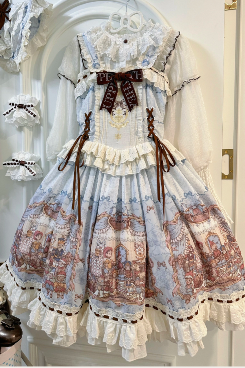 Retro Antique Lolita Jumper Skirt
