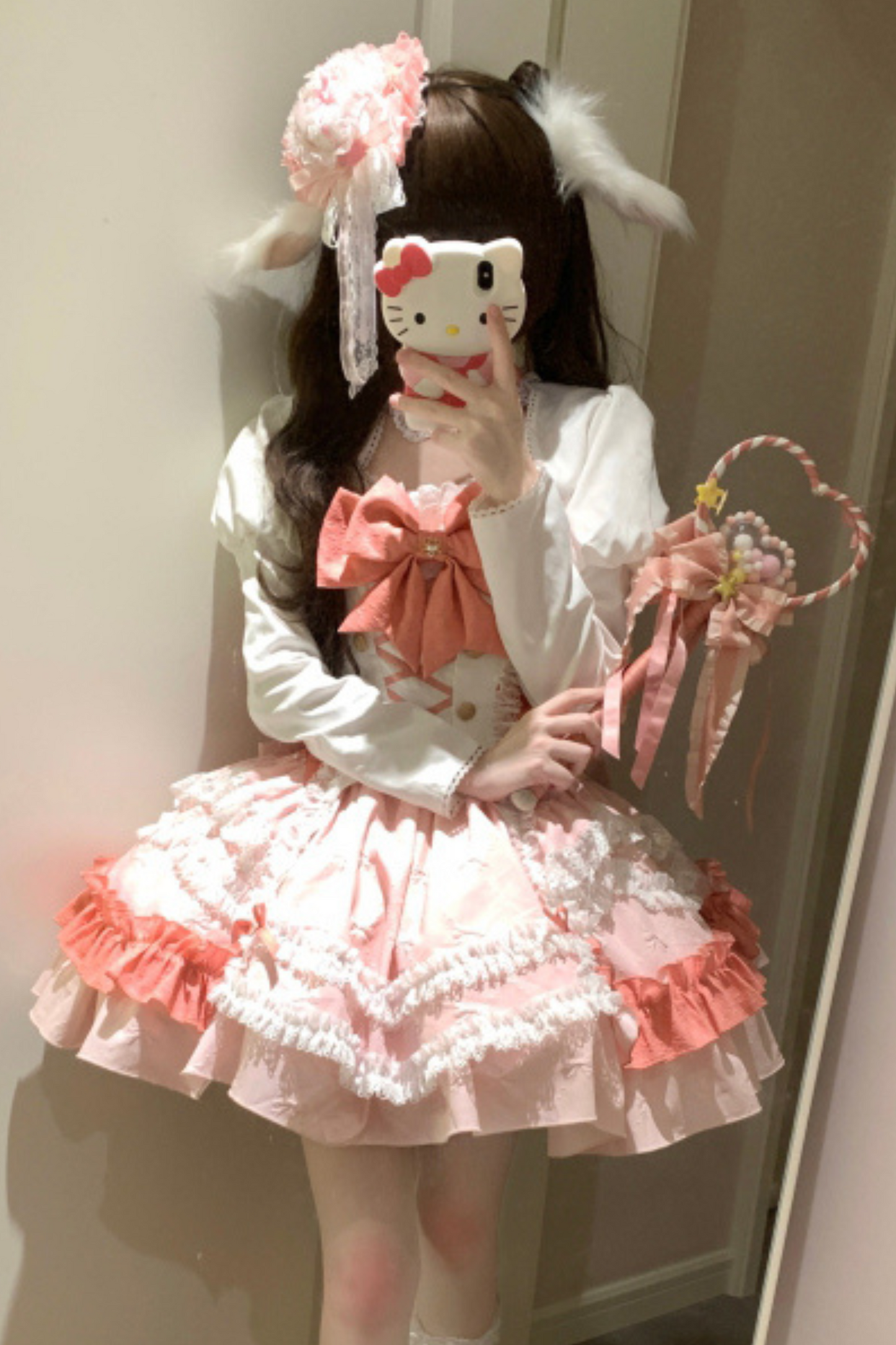 [pre-order] Berry Heart Ruffled Ribbon Lolita Set