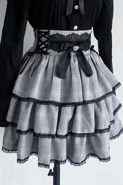 Dark Lace Top + Skirt