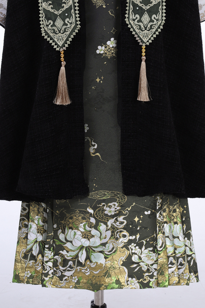 [pre-order] Dark Chinese-style Shirt + Cape + Skirt