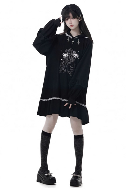 Big Swing Shirt Design Top + Hooded Dress + Long Culottes