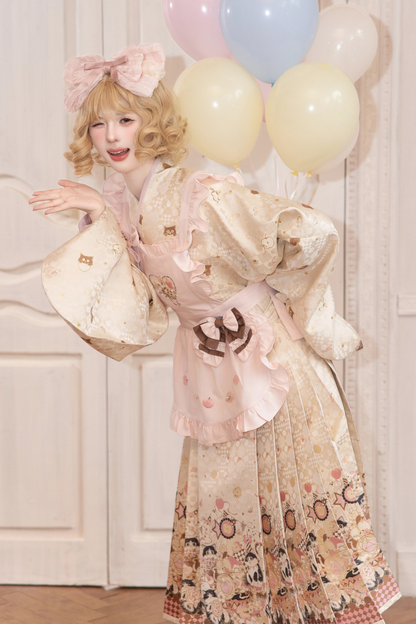 Chinese-style Sweet Circus Apron + Top + Skirt + Clip