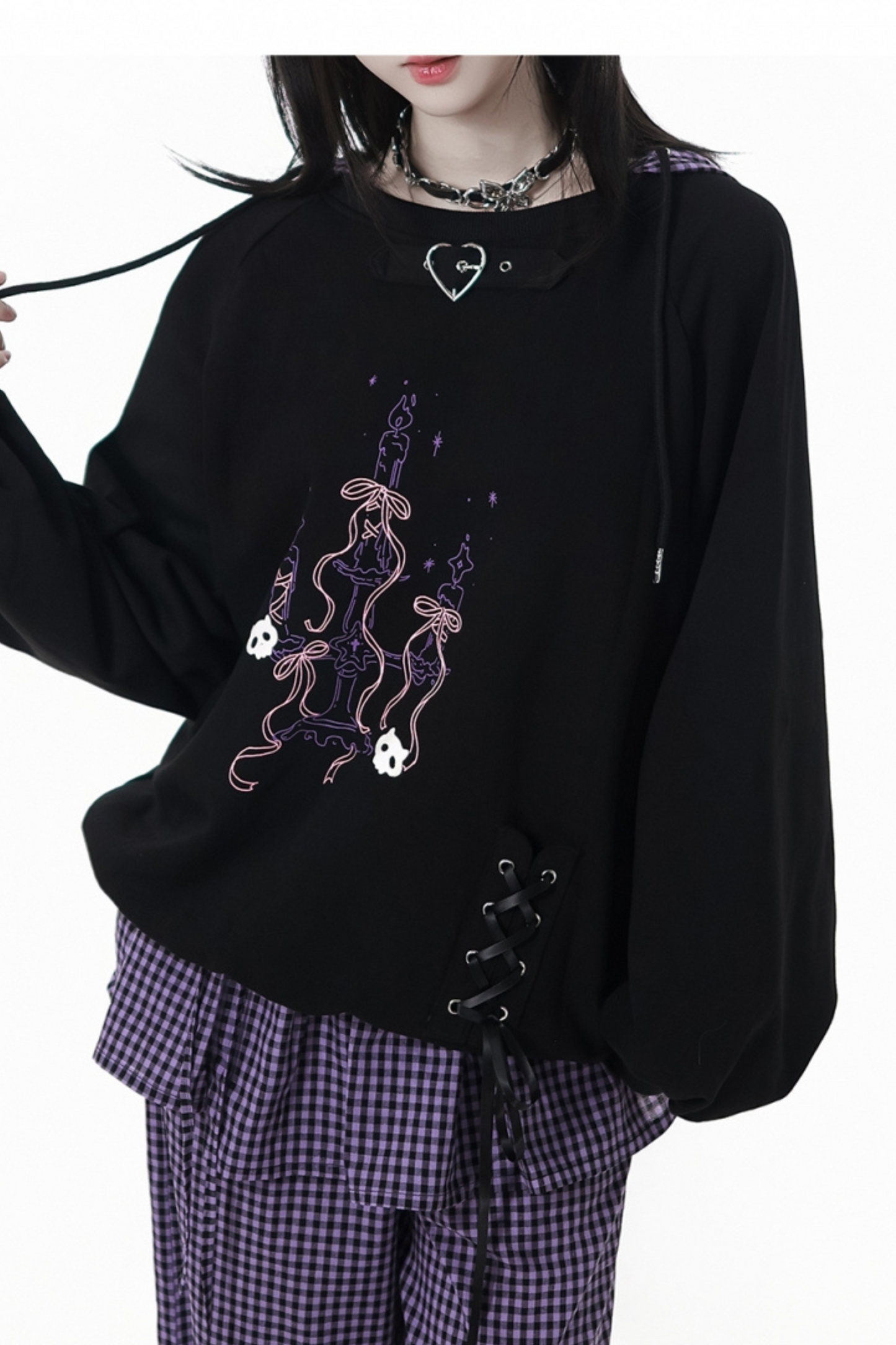 Academy Purple Hooded Sweatshirt + Tops + Skirt + Pants + Leg Cover
