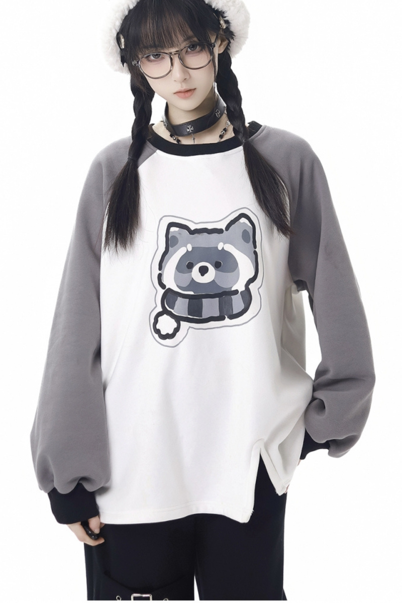 Raccoon Fur Jacket + Sweatshirt + Skirt + Pants + Leg Sleeve