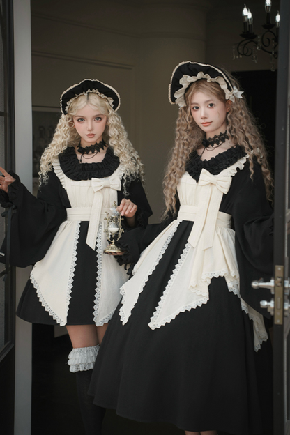 [pre-order] Gothic Doll Lolita Dress + Lolita Apron