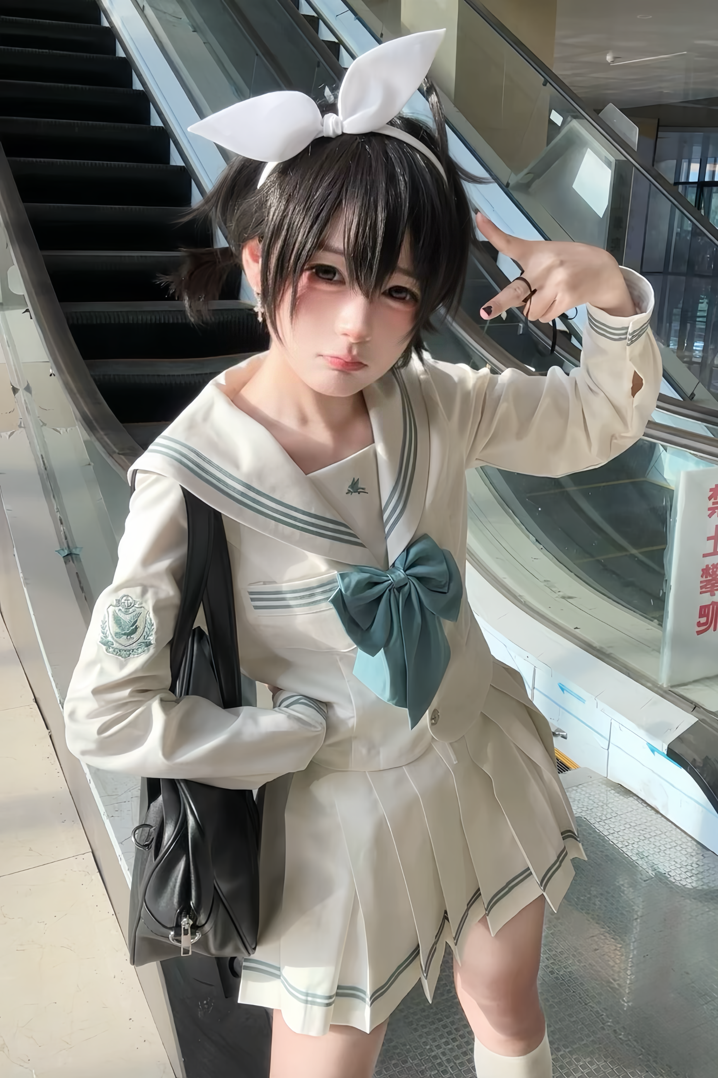 Pure Girl Sailor Top + Skirt + Ribbon