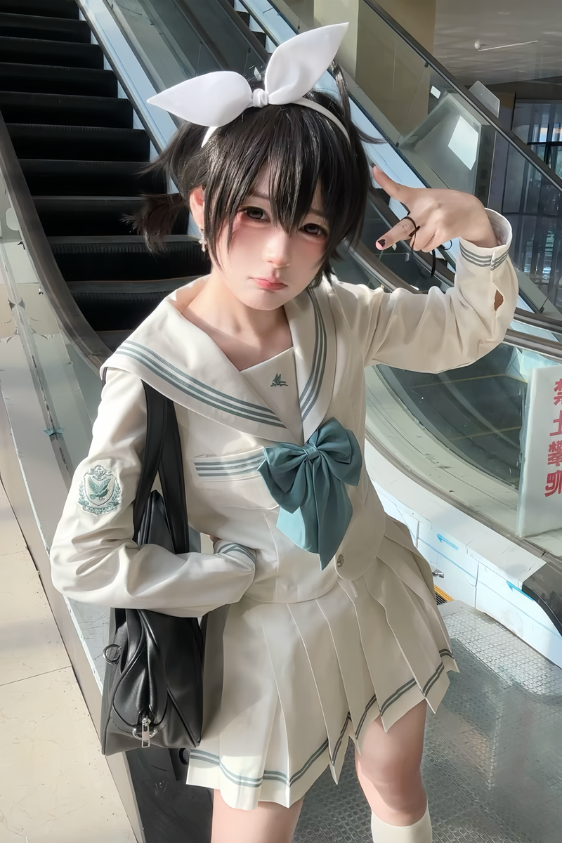 Pure Girl Sailor Top + Skirt + Ribbon