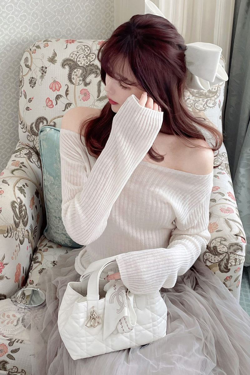 [pre-order] Ribbon Sweet Cardigan + Flare Skirt + Camisole