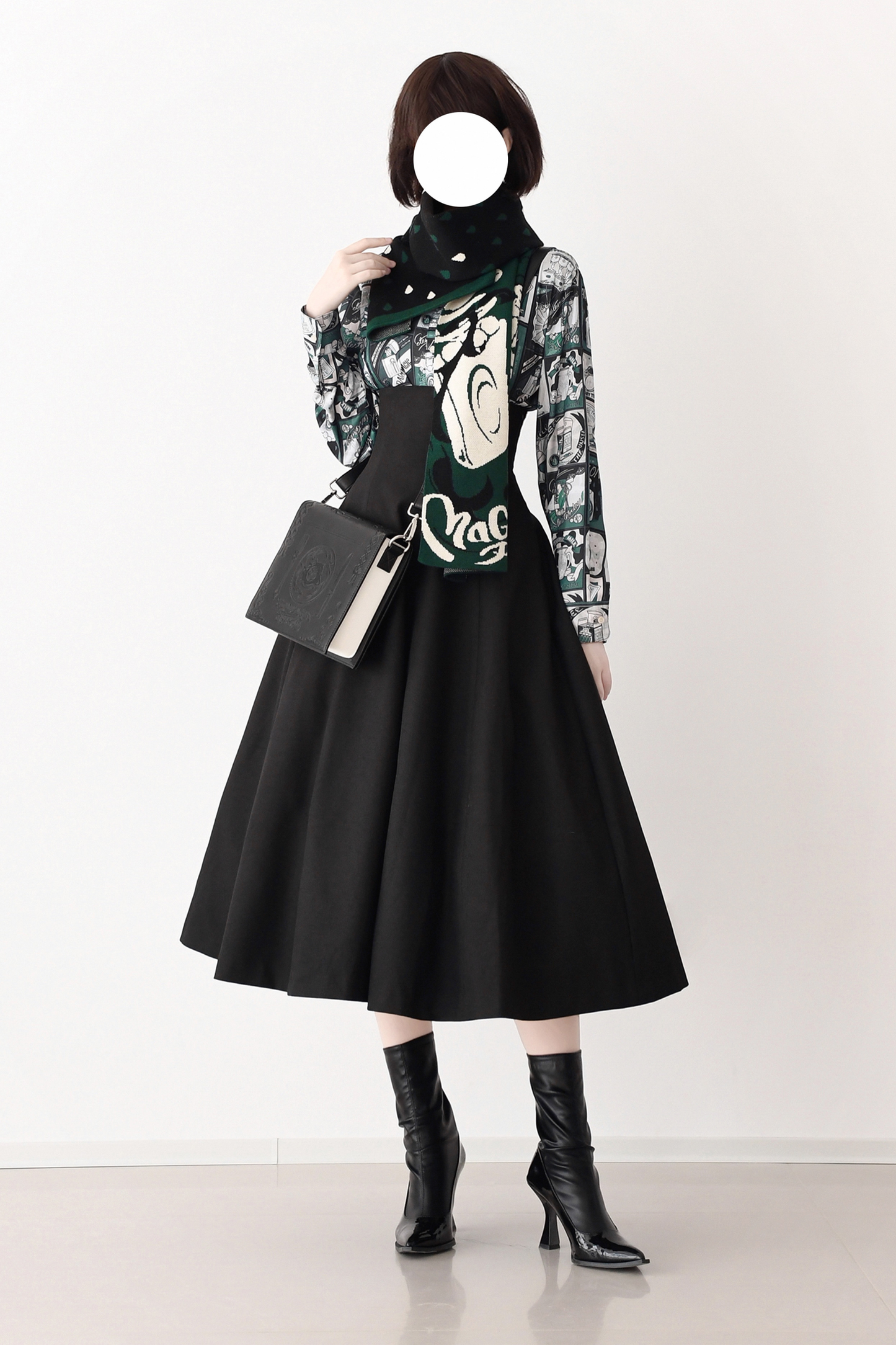 Umbrella Style Trailing Vest + Long Skirt + Short Skirt