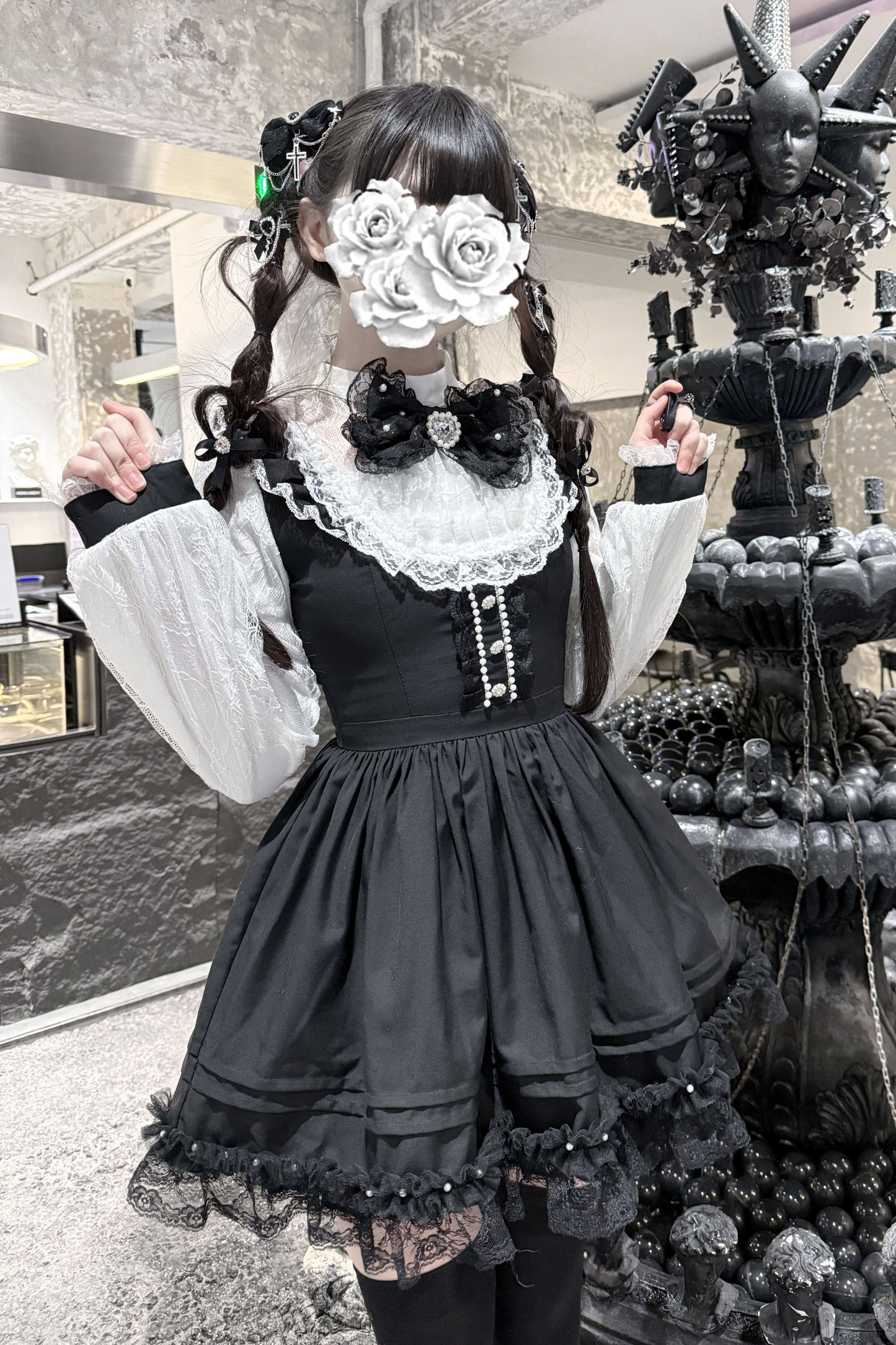 Lace Gothic Over Dark Dress