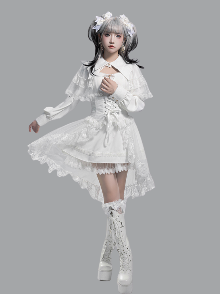 Vampire Princess Sp Dress + Corset Tulle Lace Skirt