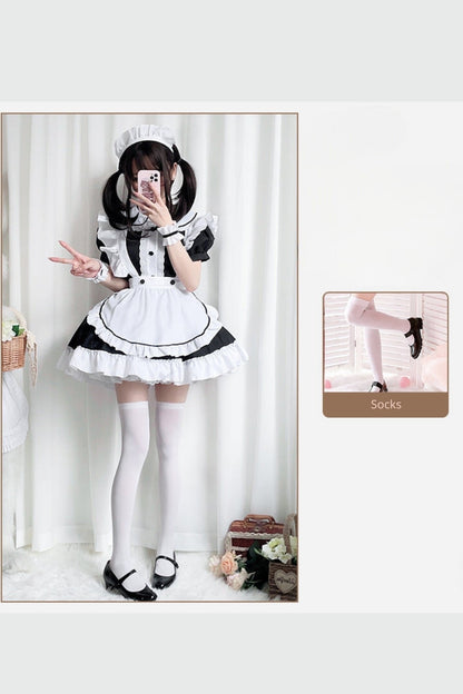 Black and White Lolita Maid Dress