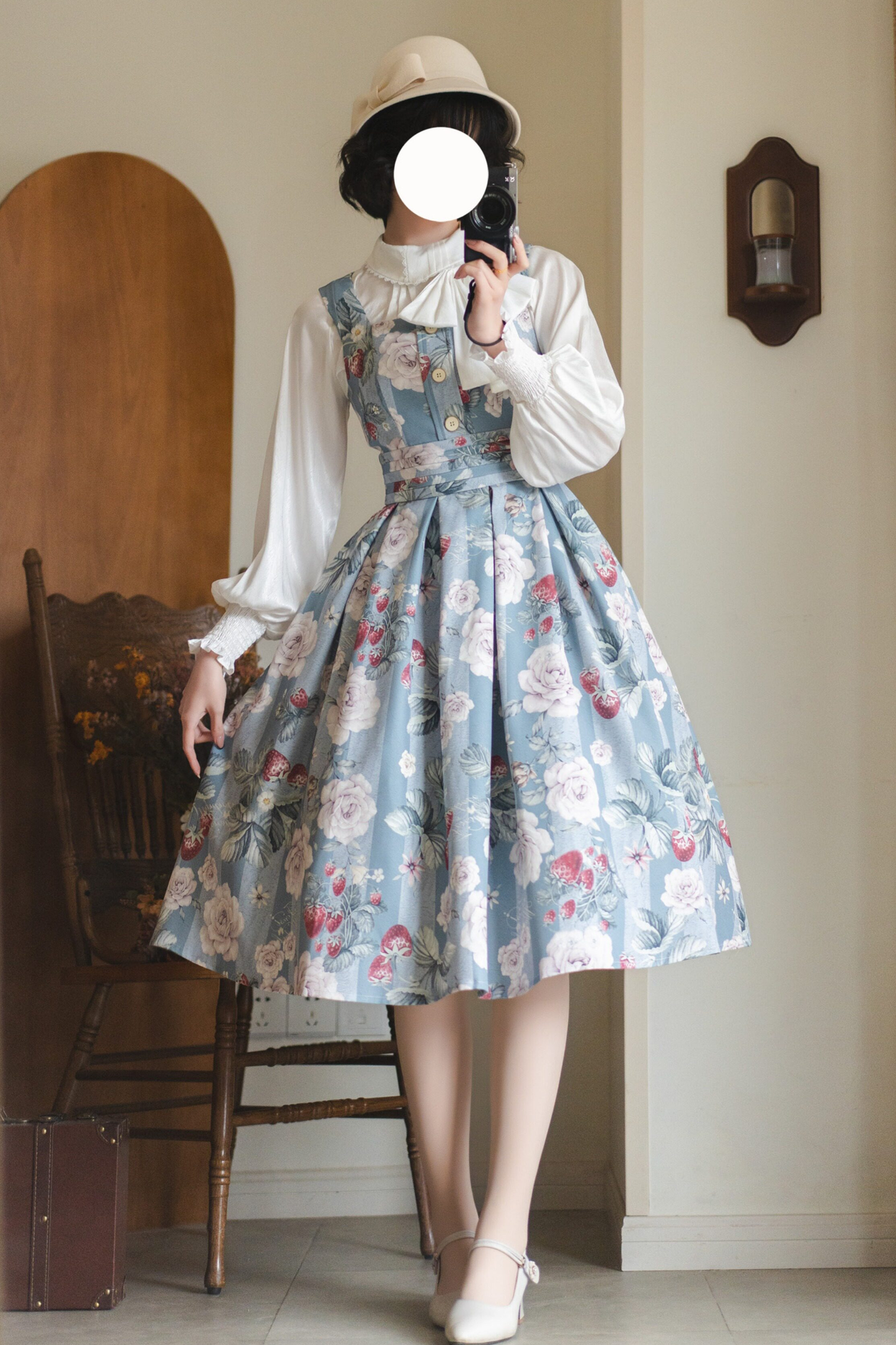 Retro Sleeveless Dress + Shirt