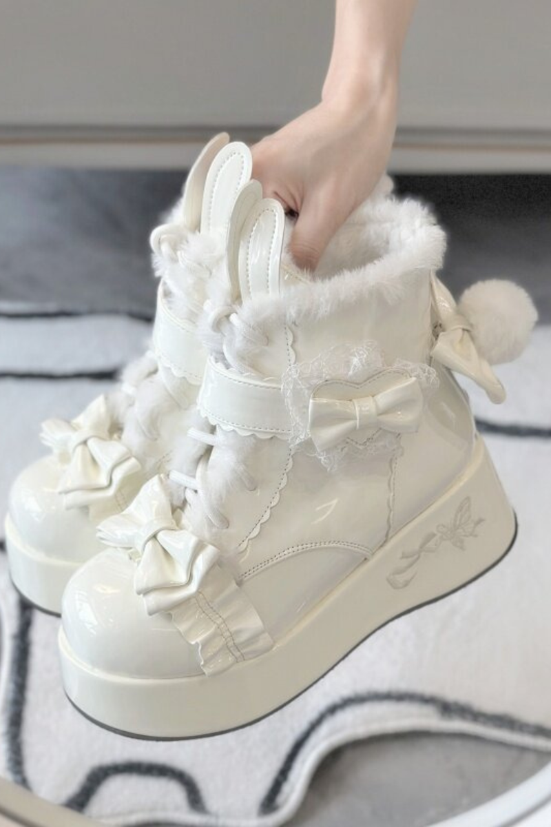 Rabbit Tail Lolita Boots