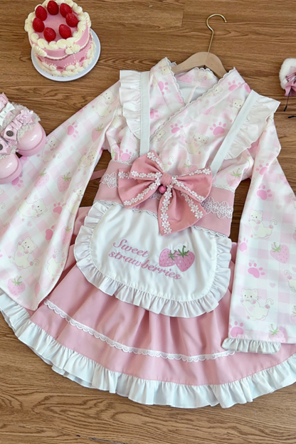 [pre-order] Strawberry Retro Cafe Japanese Lolita Dress