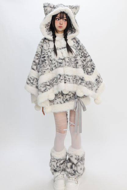 Tabby Leopard Print Top + Skirt + Leg Warmers