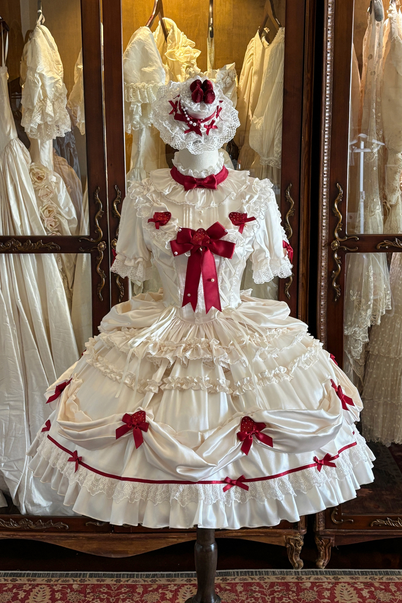 [pre-order Deadline: March 29] Cream Strawberry Lolita Dress