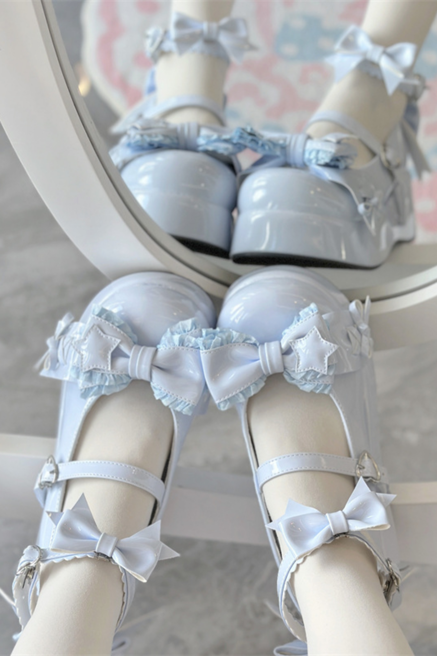 Biscuit Lolita Ruffle Ribbon Shoes