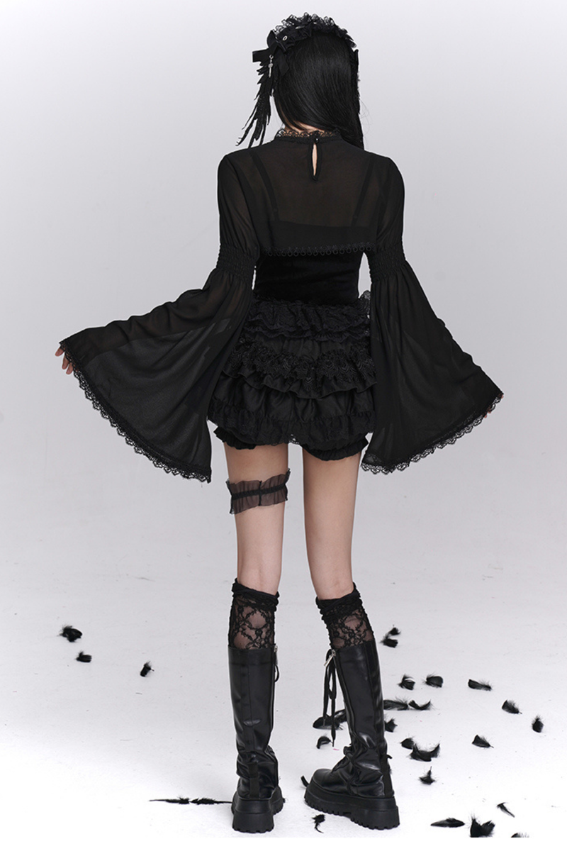 Ghost Girl Gothic Puffy Skirt + Camisole + Short Outer