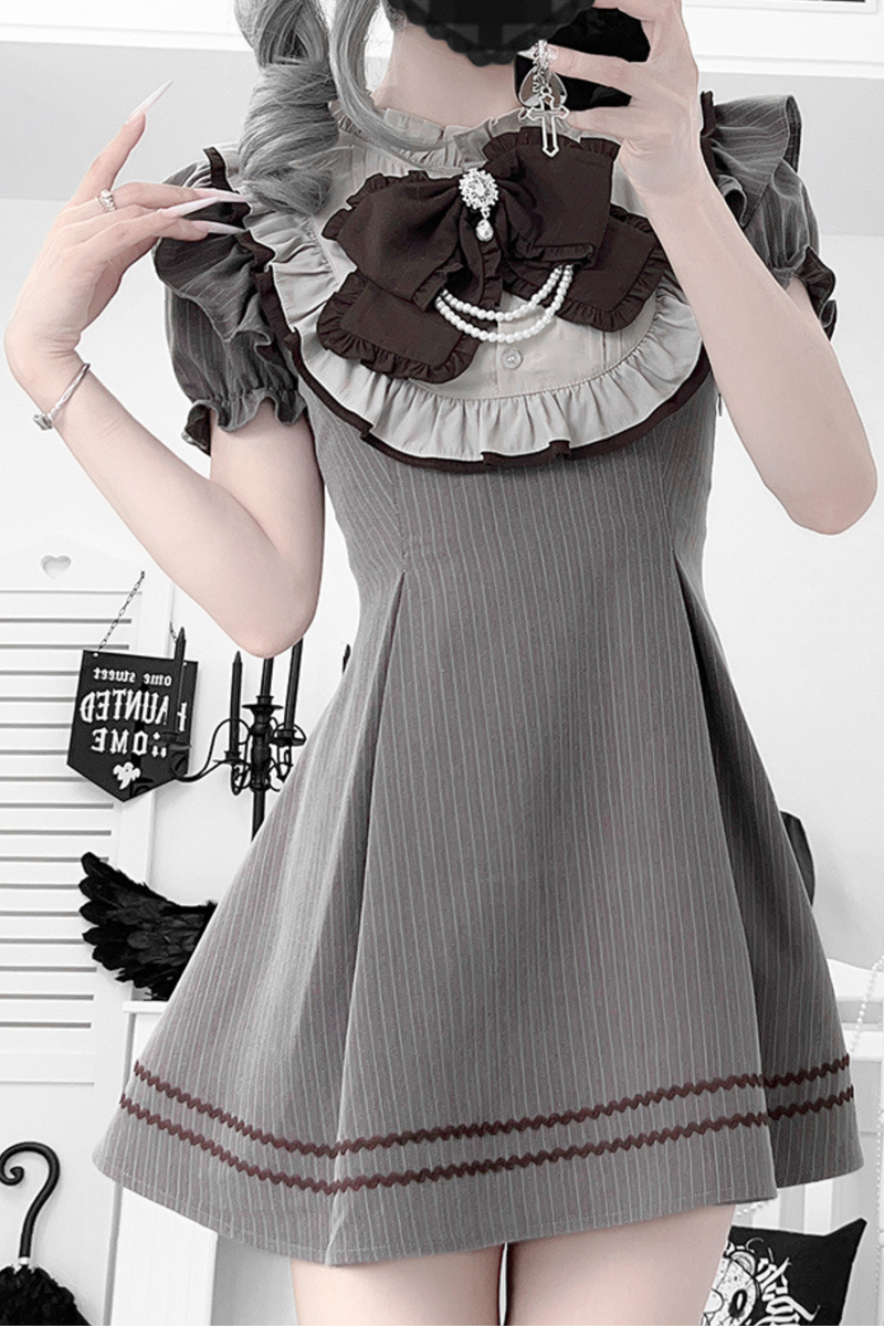 Ribbon Jirai Dark Subculture Dress
