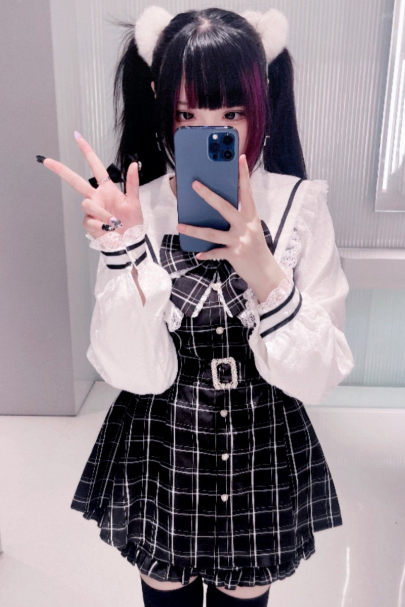 [pre-order] Dark Sweet Sailor Top + Ruffled Shorts