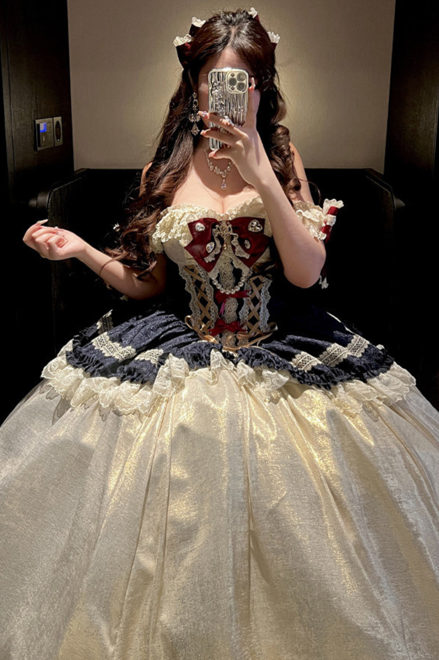 Snow White Lolita Dress + Big Ribbon