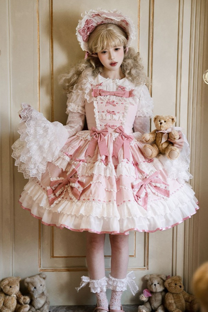 [pre-order] Lily's Tea Party Antique Lolita Dress Complete