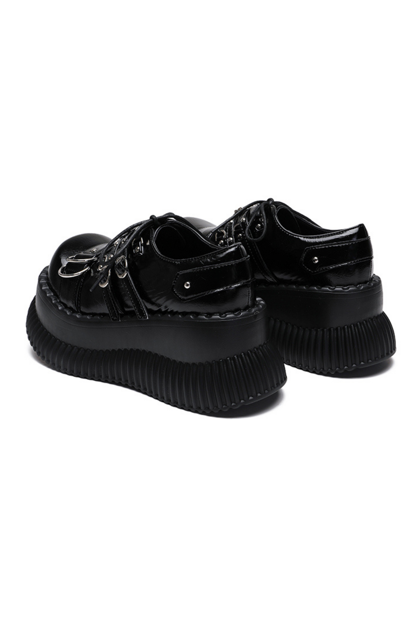 Mode Silver Design Platform Shoes
