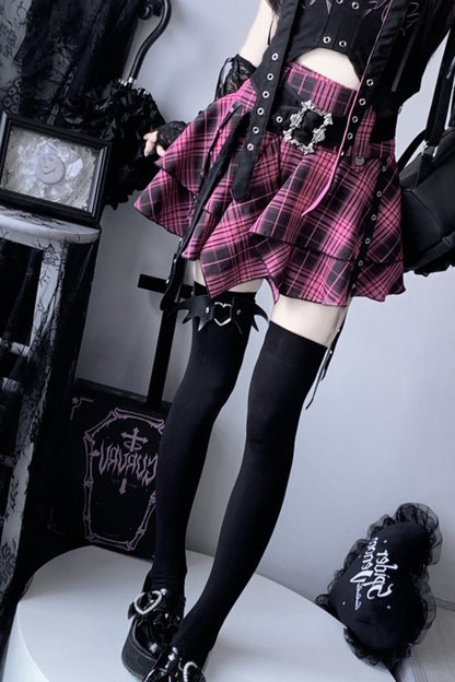 Subculture Rock Top + Plaid Skirt